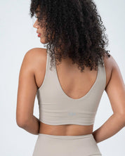 BEFREE - U-Scoop Top, Almond