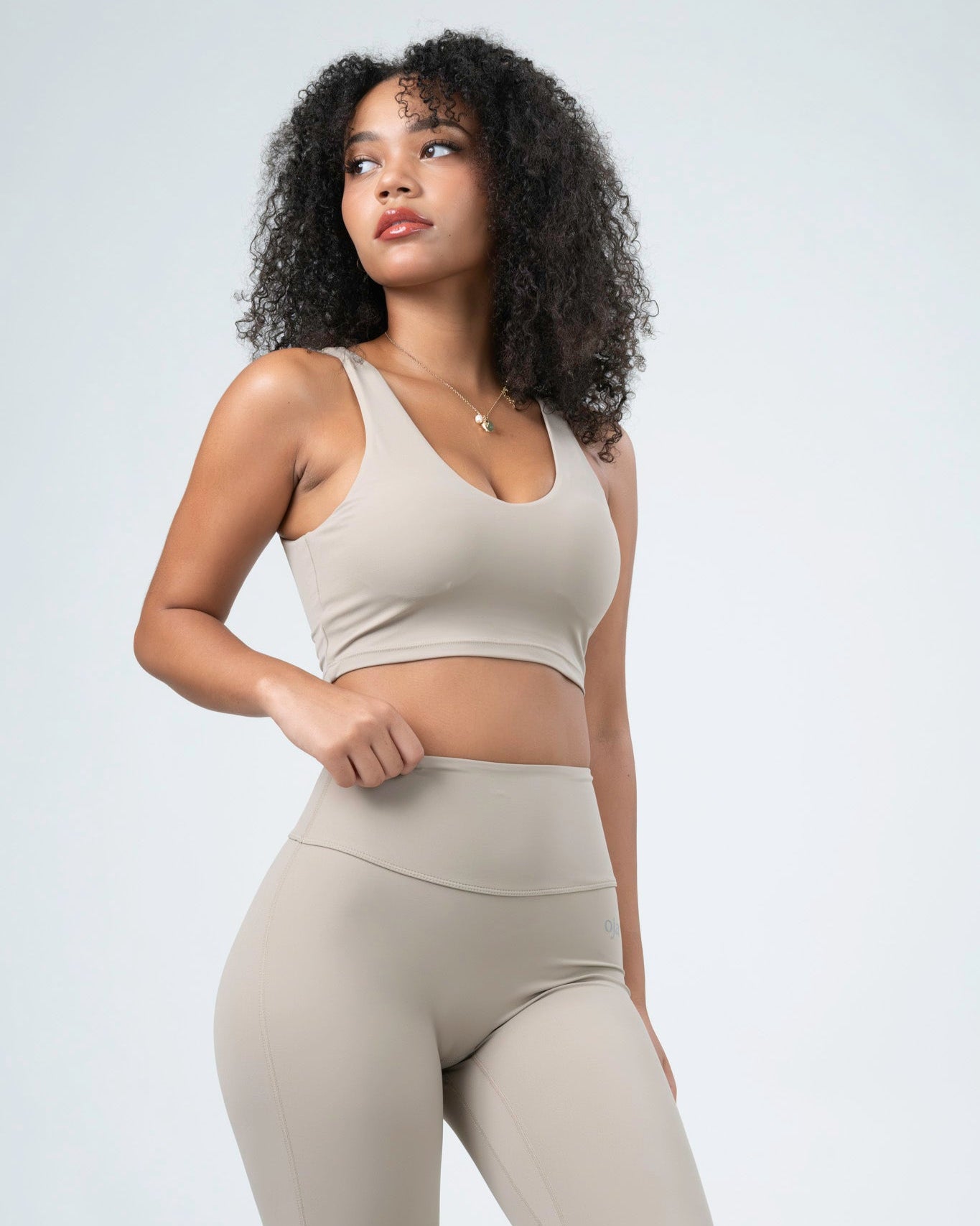BEFREE - U-Scoop Top, Almond