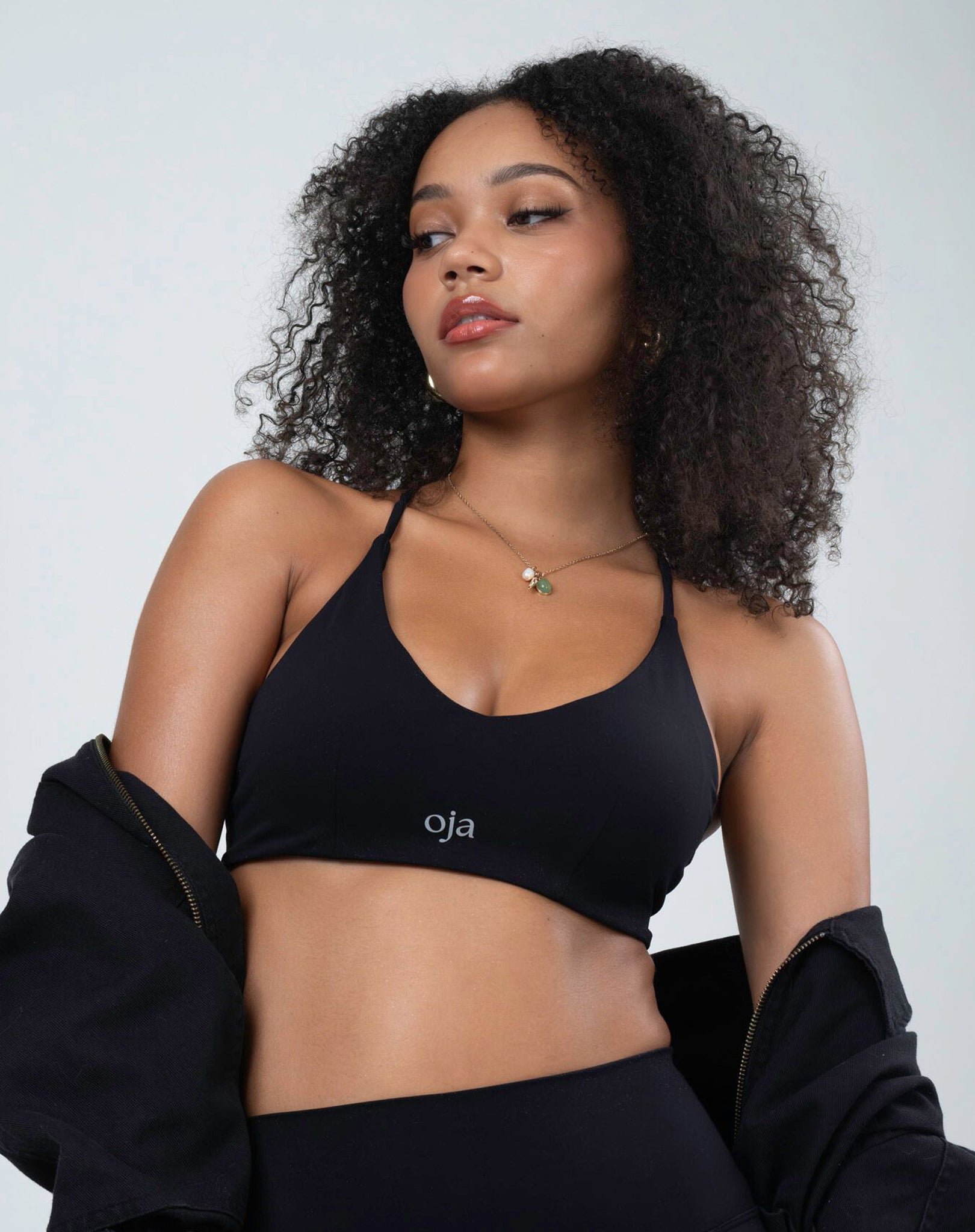 BEFREE Crossed Back Top - Black