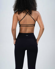 BEFREE Crossed Back Top - Black