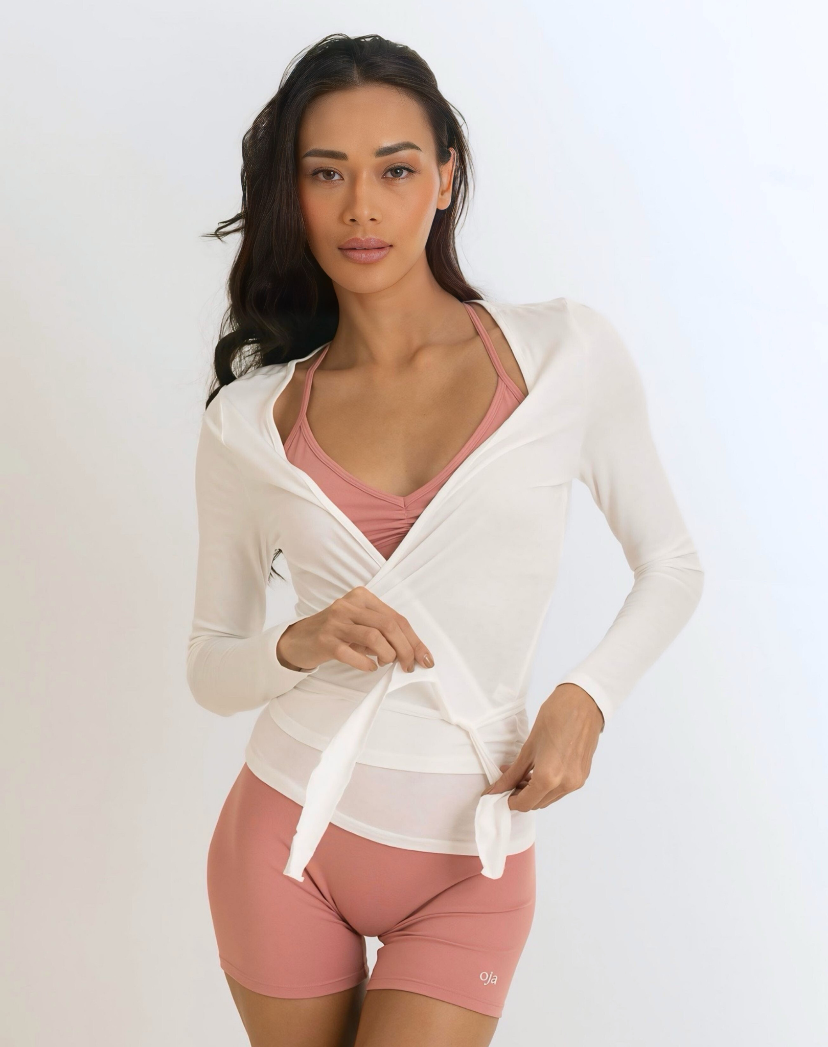 OJA Wear - White Chic Ballet Wrap - Premium Activewear & Athleisure for Pilates and Workouts - Philippines