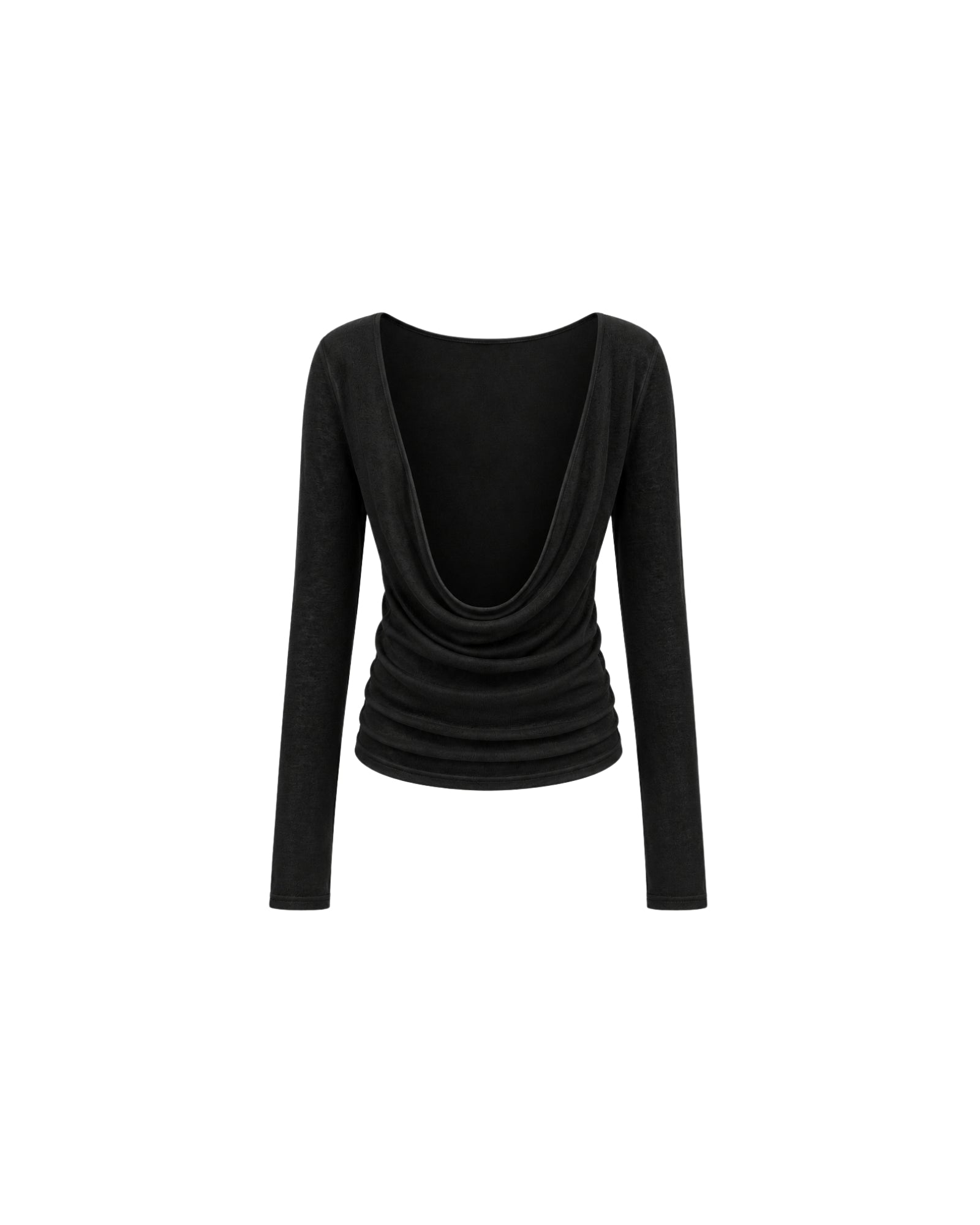 Multi Long Sleeves Top - Black