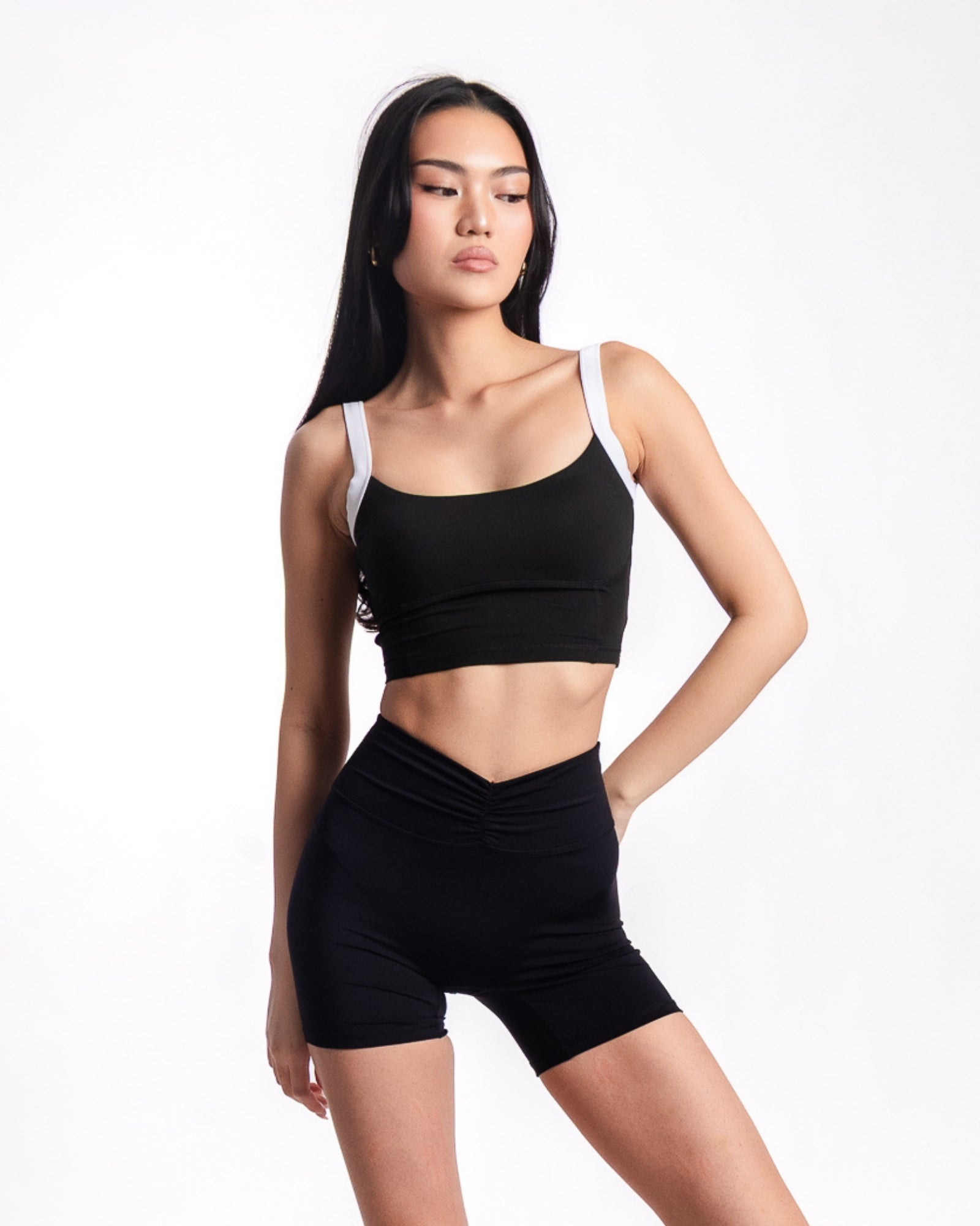 Two-tone Flow Top - Muse Black