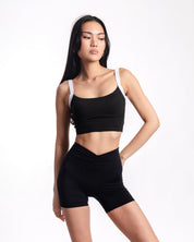 Two-tone Flow Top - Muse Black