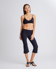 Flared Capri - Muse Black