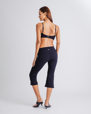 Flared Capri - Muse Black