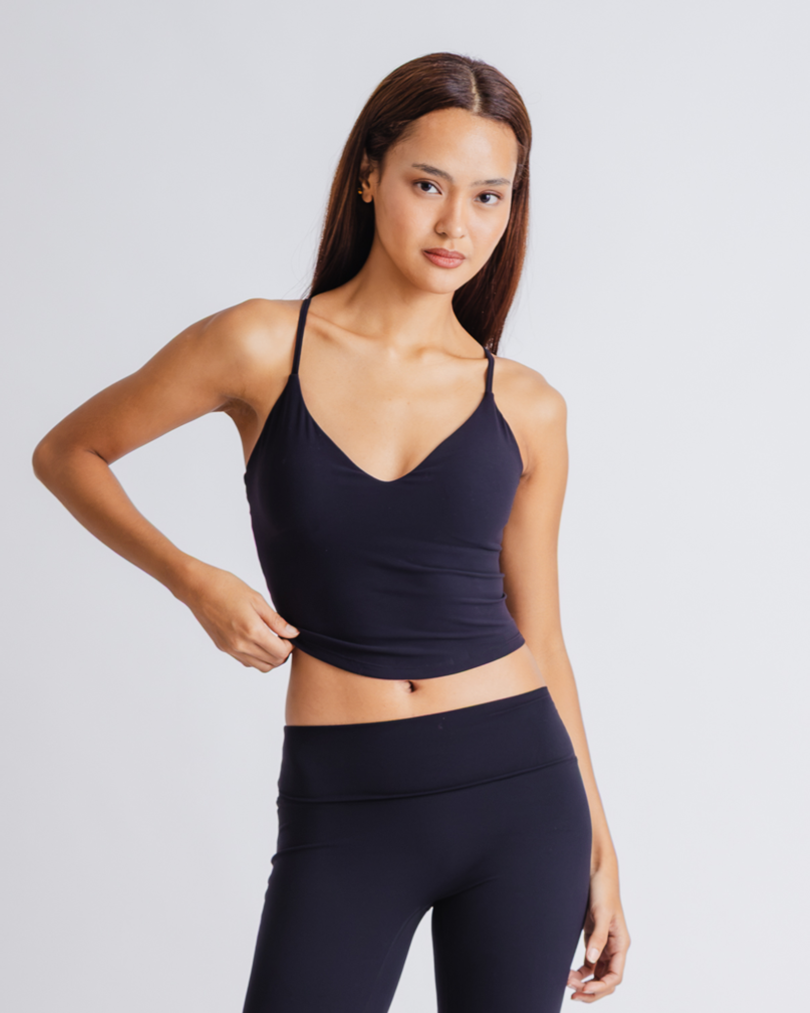 Serene Cross Tank - Muse Black