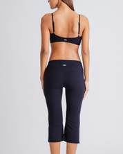 Flared Capri - Muse Black