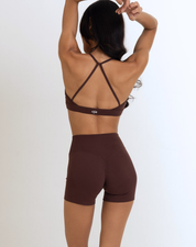 Motion Scrunch Bra - Espresso
