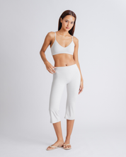 Flared Capri - Grey White