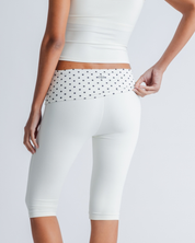 Foldover Polka Capri - Crème