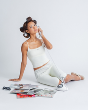 Foldover Polka Capri - Crème