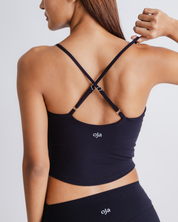 Serene Cross Tank - Muse Black