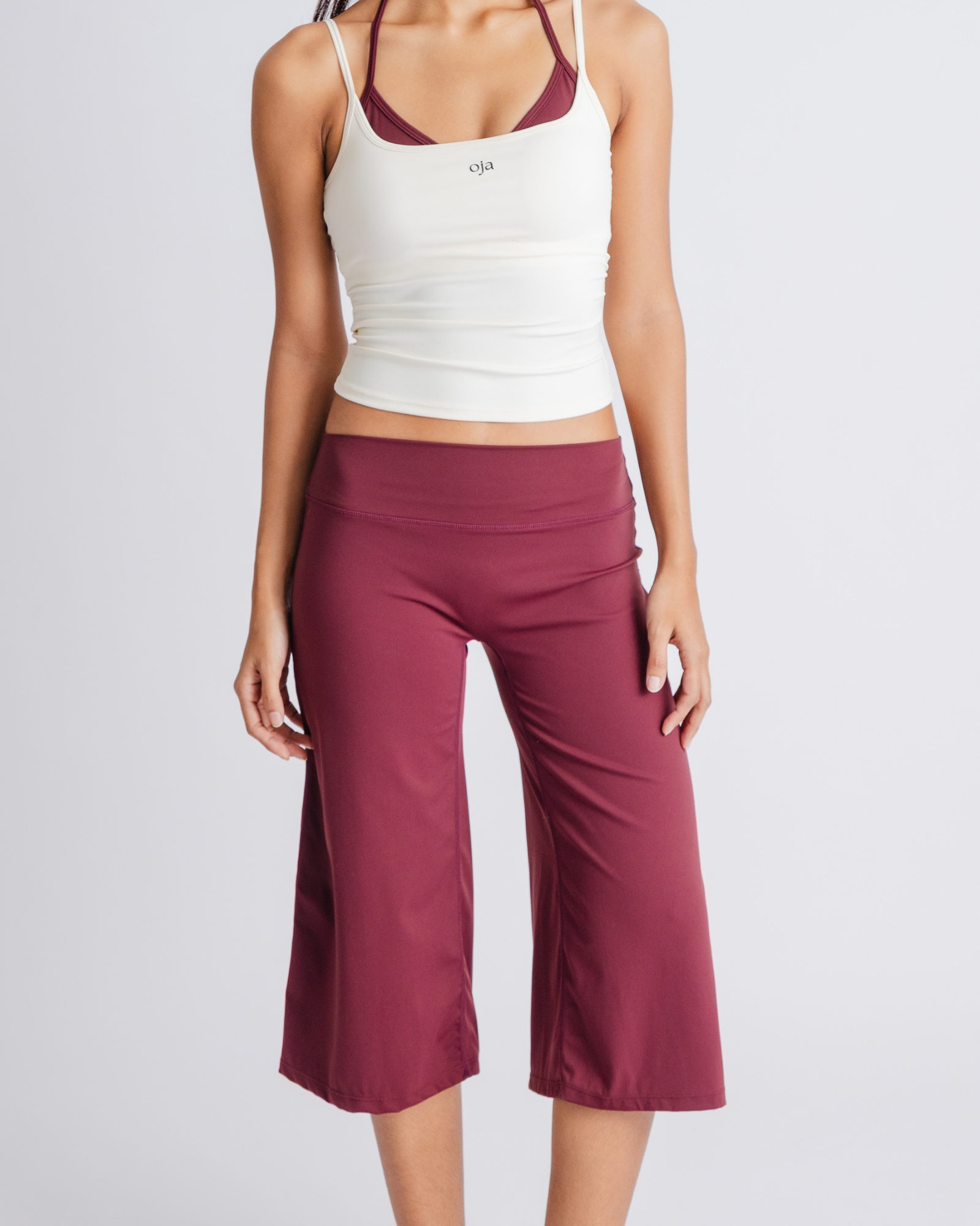 Wideleg Capri - Red Berry