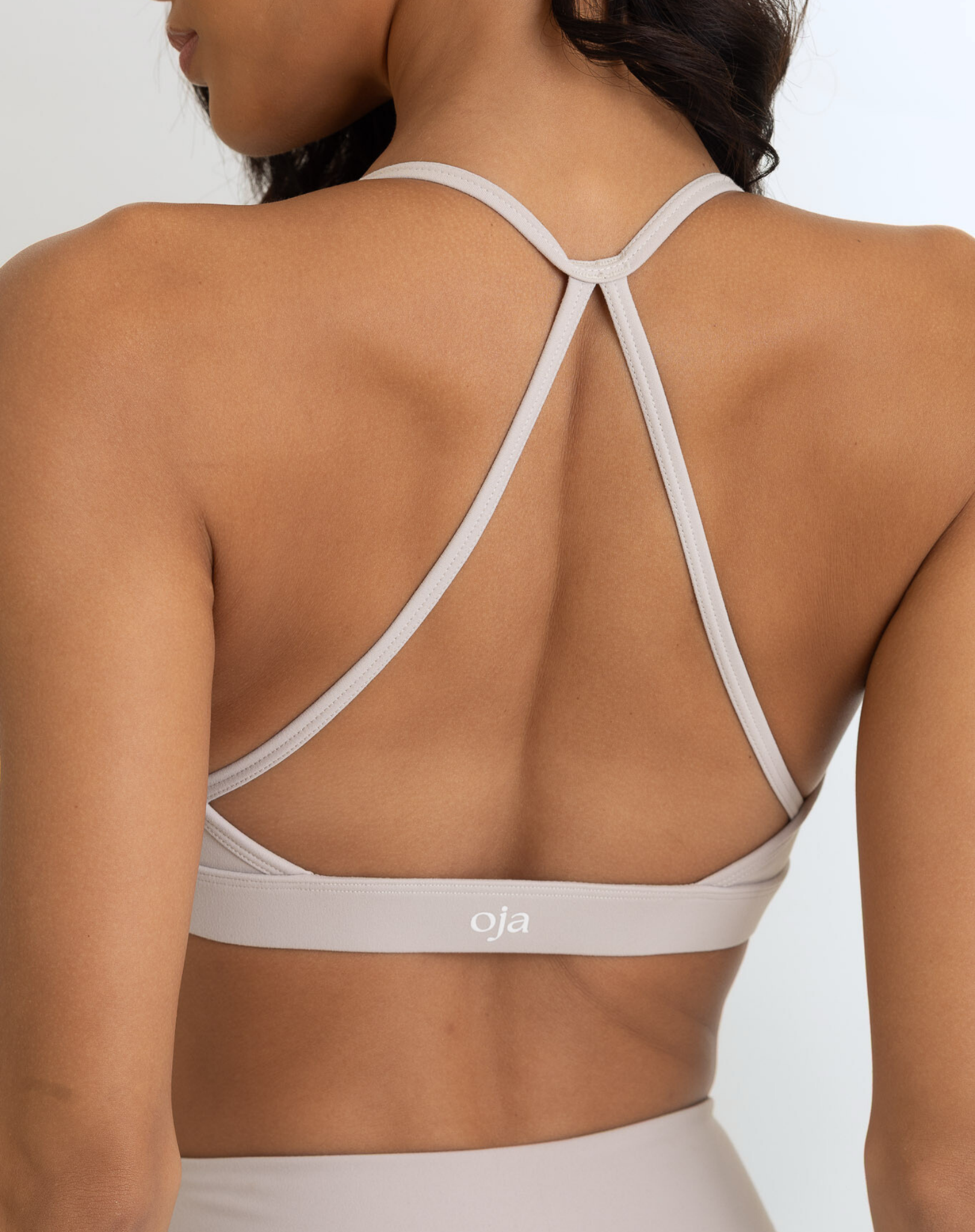 Motion Scrunch Bra - Grey White