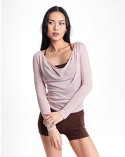 Multi Long Sleeves Top - Blush Pink