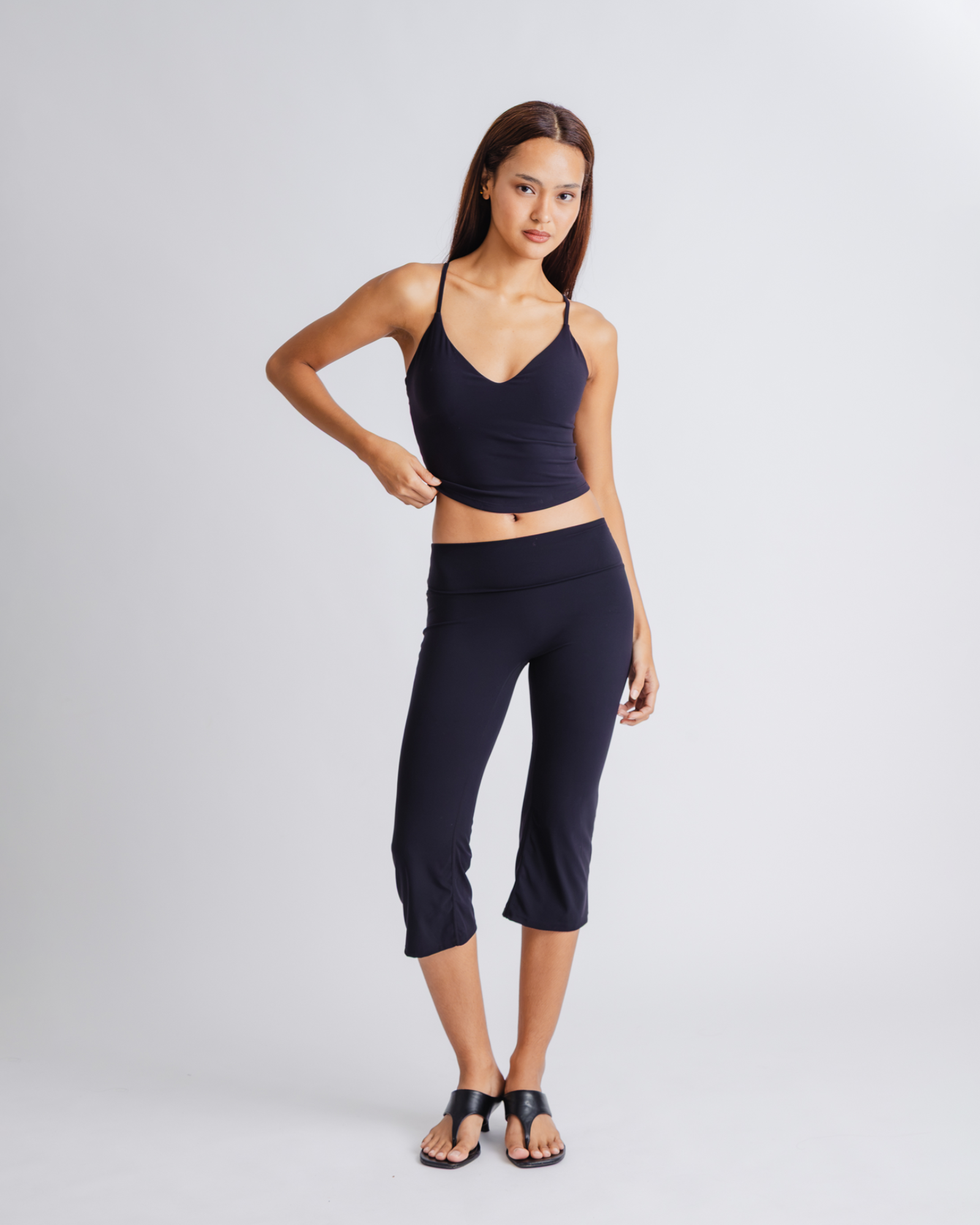 Serene Cross Tank - Muse Black