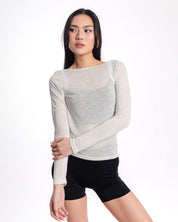 Multi Long Sleeves Top - White