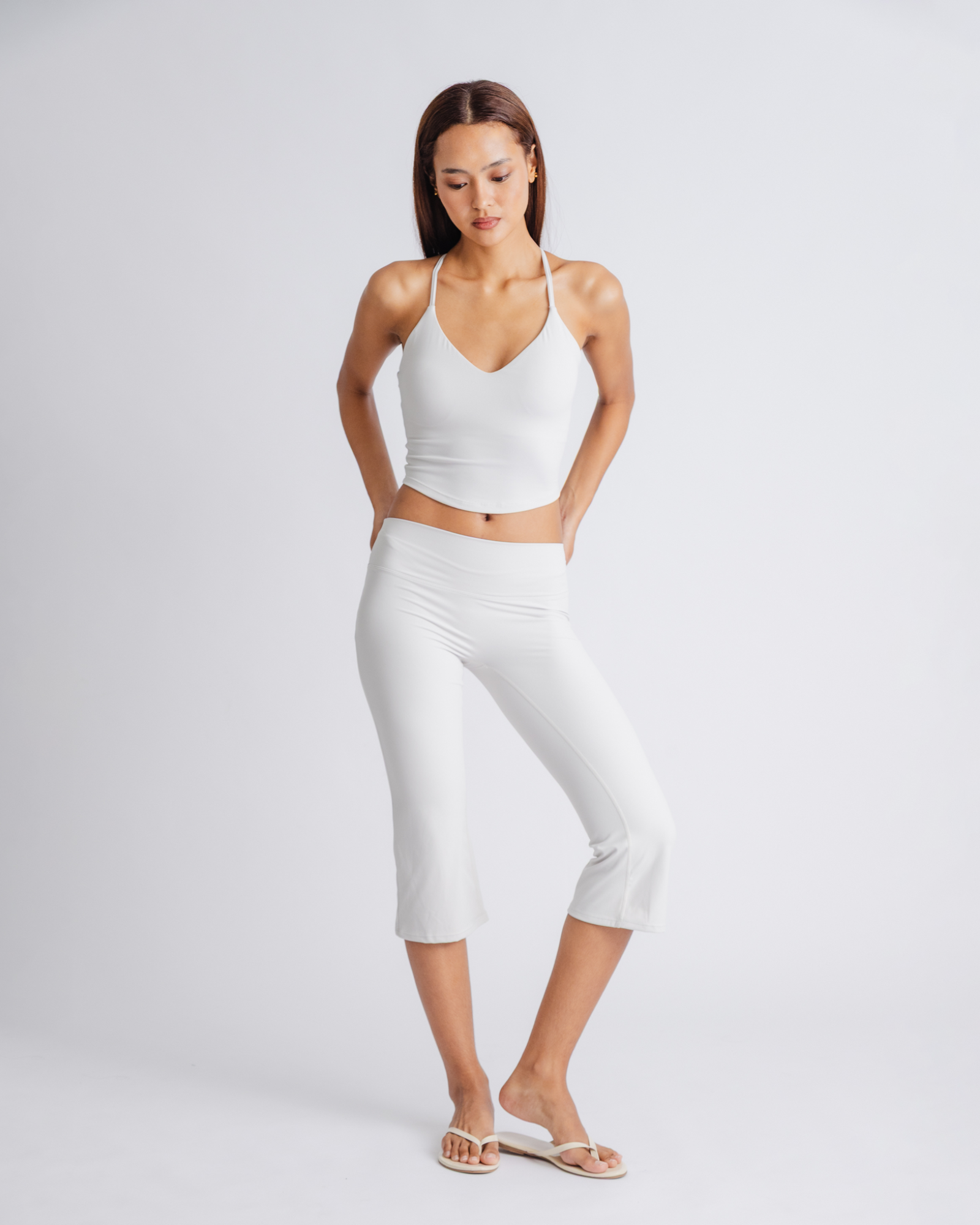 Serene Cross Tank - Grey White