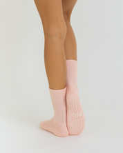 OJA Wear - Elevated Essentials Grip Socks - Blush pink with white Embroiderry - Premium Activewear & Athleisure for Pilates and Workouts - Philippines