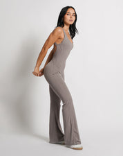 BEFREE Flared Jumpsuit - Taupe