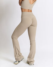 BEFREE Flared Leggings - Almond