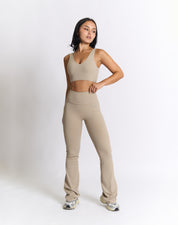 BEFREE Flared Leggings - Almond