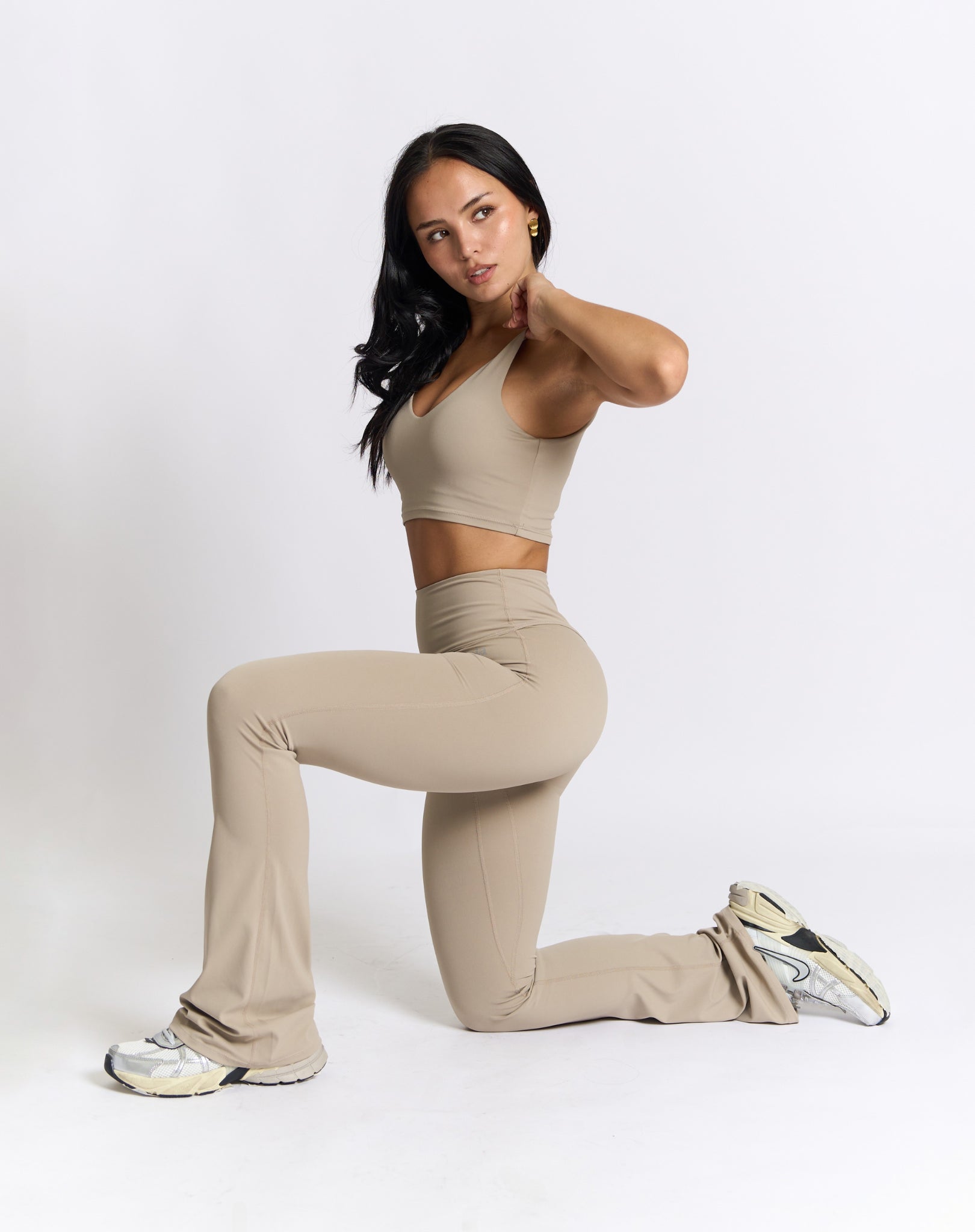 BEFREE Flared Leggings - Almond