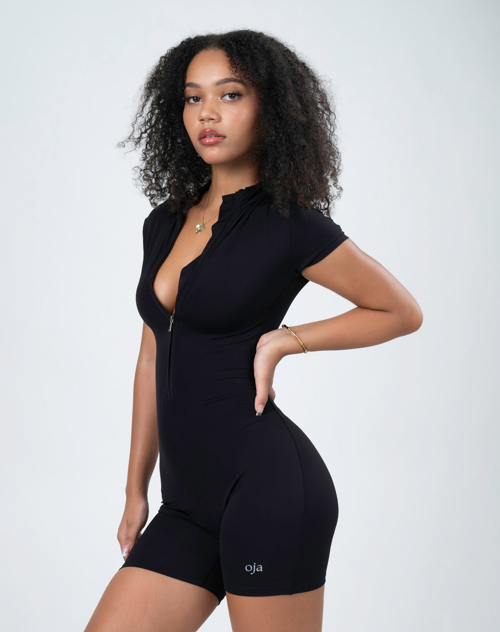 BEFREE Zipped Up Onesie - Black
