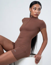 BEFREE Zipped Up Onesie - Chocolate