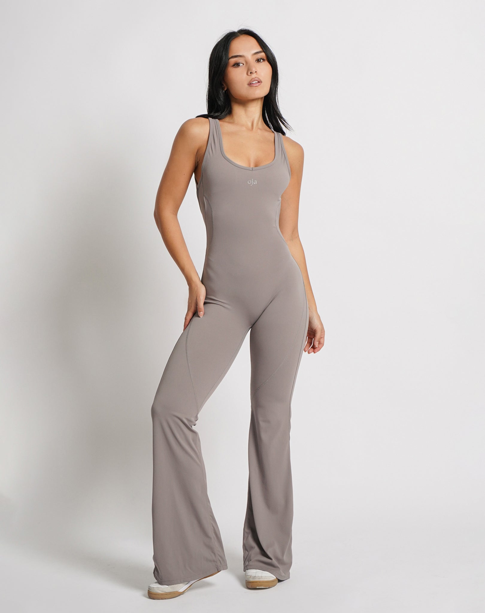 BEFREE Flared Jumpsuit - Taupe