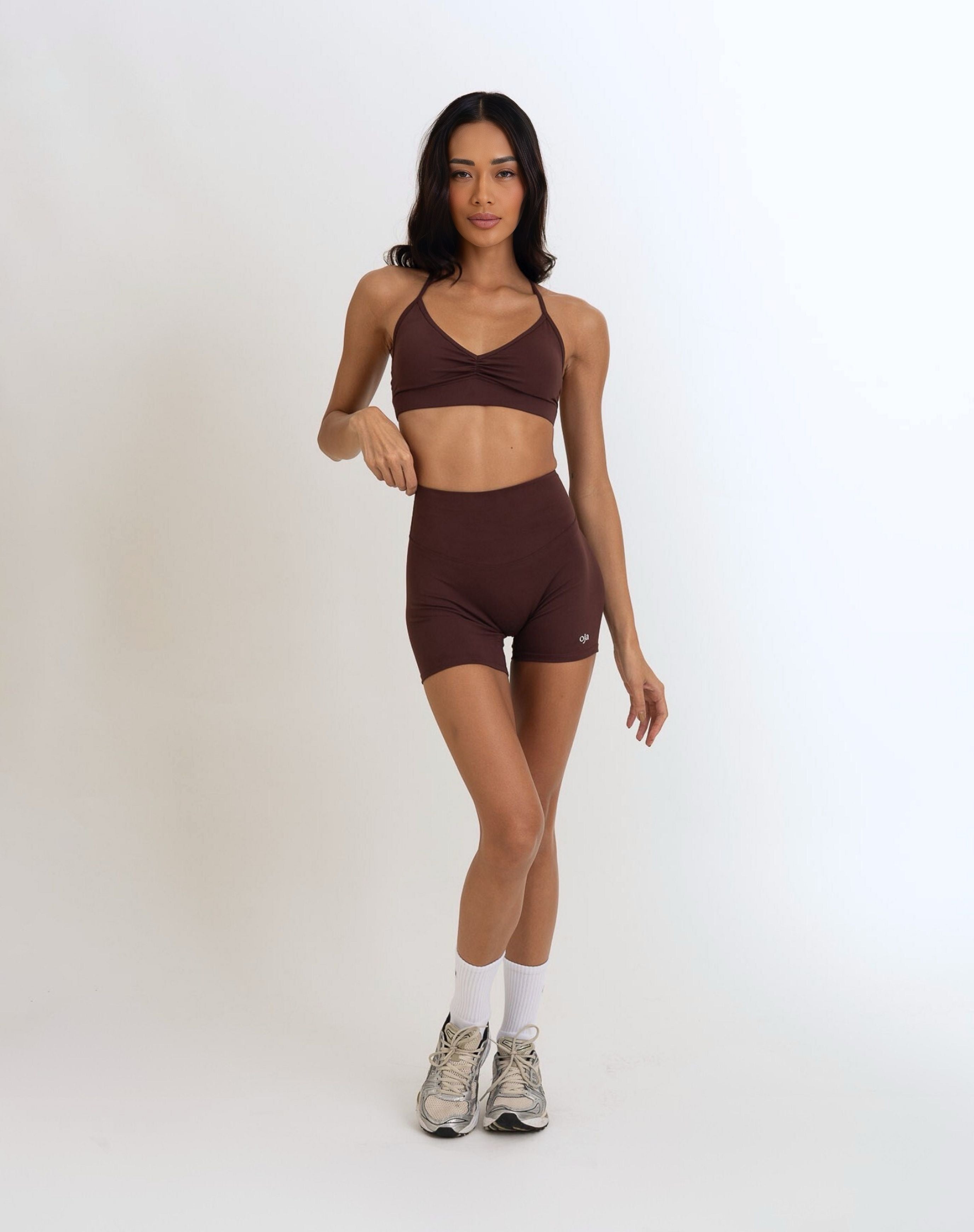 Motion Scrunch Bra - Espresso