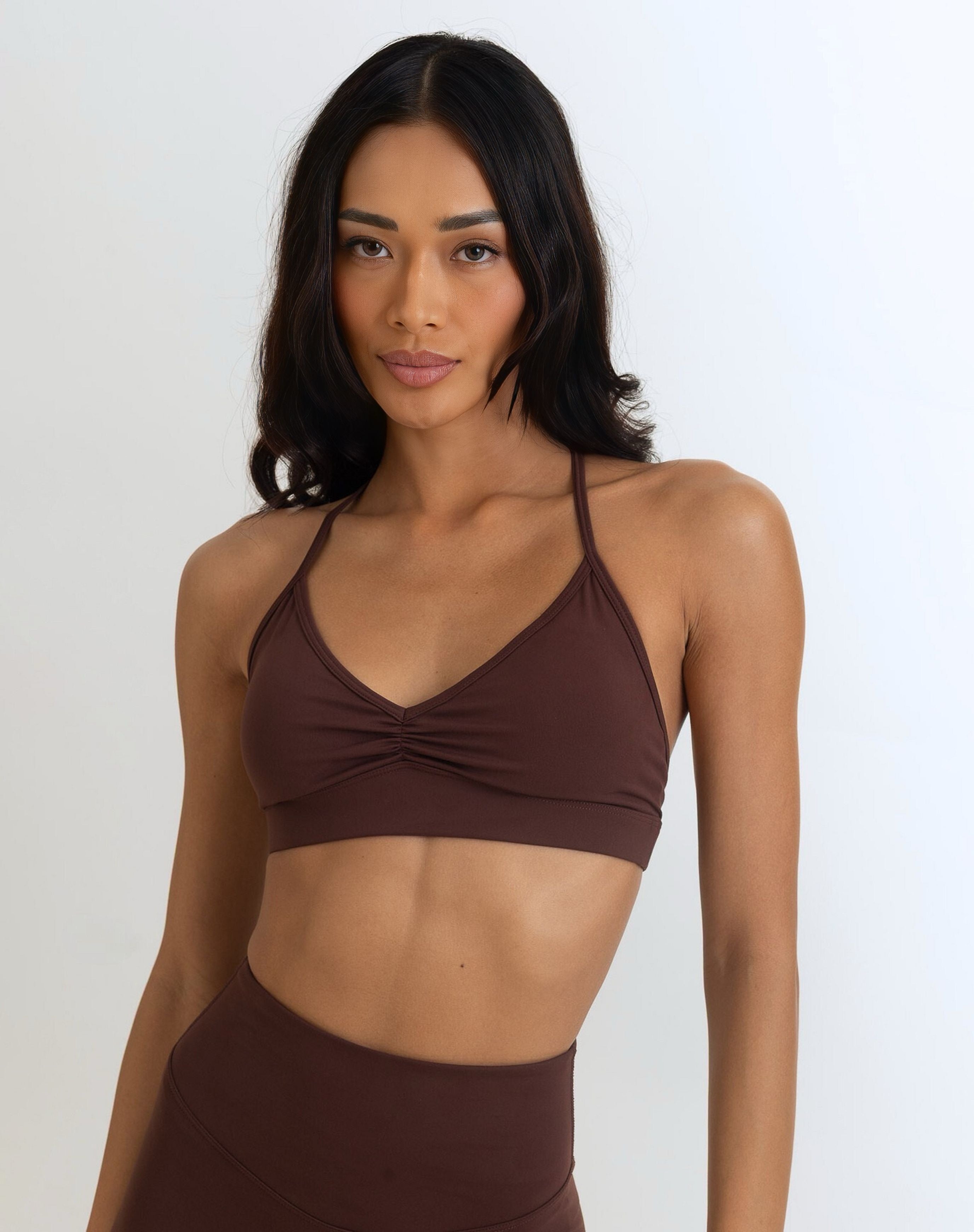 Motion Scrunch Bra - Espresso