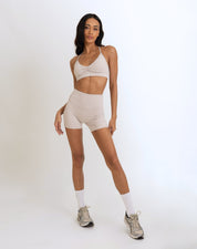 Motion Scrunch Bra - Grey White