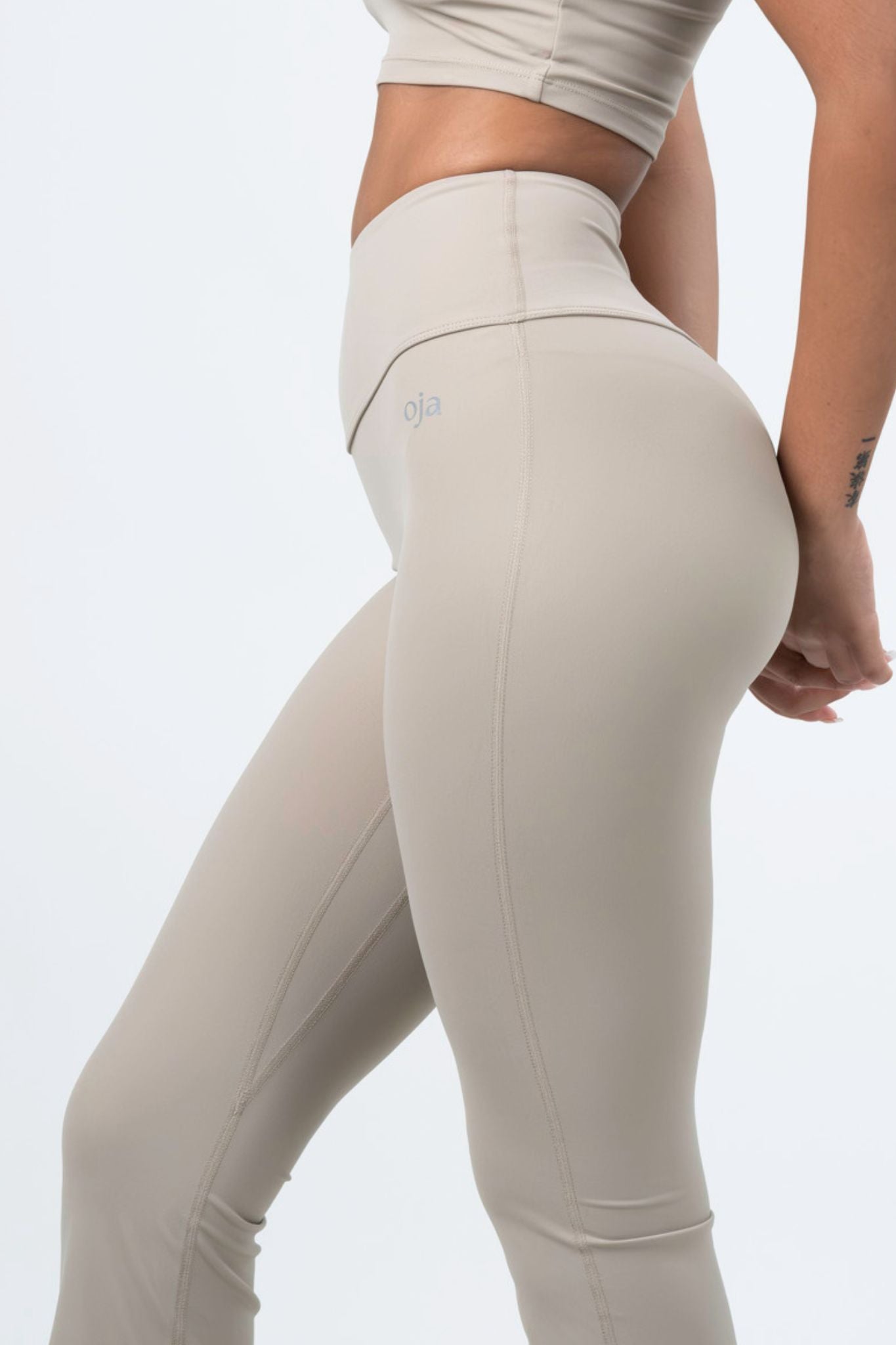 BEFREE FLARED LEGGINGS ALMOND