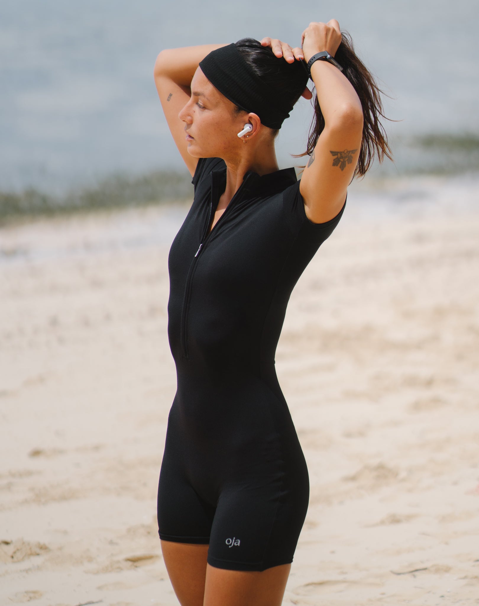 BEFREE Zipped Up Onesie - Black