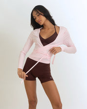 OJA Wear - Blush Pink Chic Ballet Wrap - Premium Activewear & Athleisure for Pilates and Workouts - Philippines
