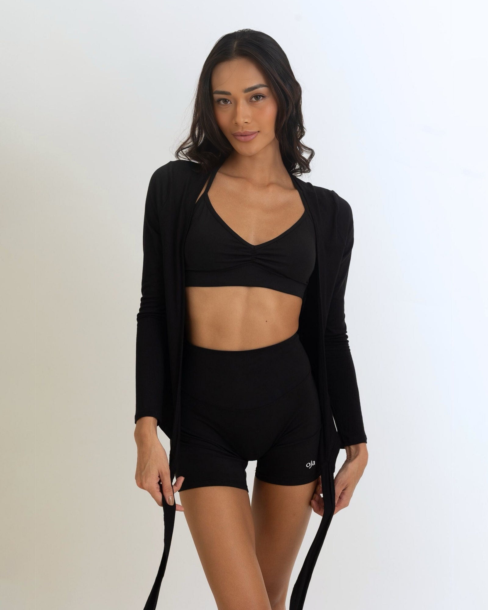 OJA Wear - Black Motion Scrunch Bra - Activewear & Athleisure for Pilates and Workouts - Philippines