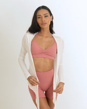 OJA Wear - Dusty Pink Motion Scrunch Bra - Activewear & Athleisure for Pilates and Workouts - Philippines