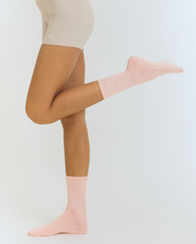 OJA Wear - Elevated Essentials Grip Socks - Blush pink with white Embroiderry - Premium Activewear & Athleisure for Pilates and Workouts - Philippines